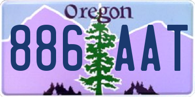 OR license plate 886AAT