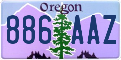 OR license plate 886AAZ