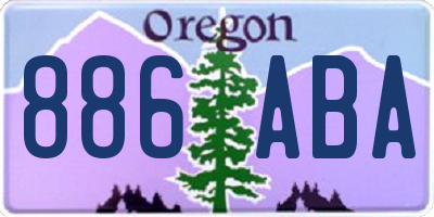 OR license plate 886ABA