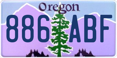OR license plate 886ABF