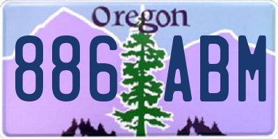 OR license plate 886ABM