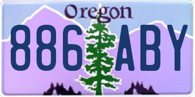 OR license plate 886ABY