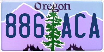 OR license plate 886ACA