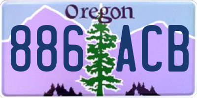 OR license plate 886ACB