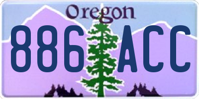 OR license plate 886ACC