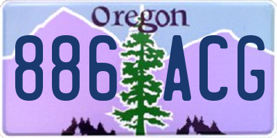OR license plate 886ACG