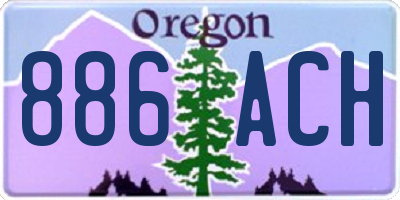 OR license plate 886ACH