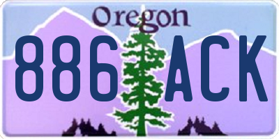OR license plate 886ACK