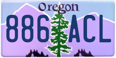 OR license plate 886ACL