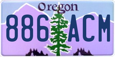 OR license plate 886ACM