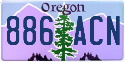 OR license plate 886ACN