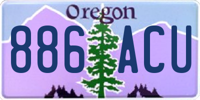 OR license plate 886ACU