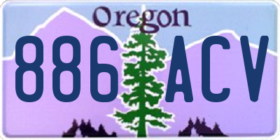 OR license plate 886ACV