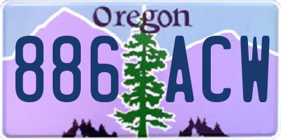 OR license plate 886ACW