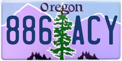 OR license plate 886ACY