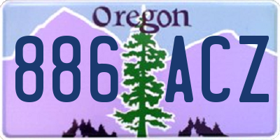 OR license plate 886ACZ