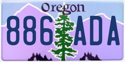 OR license plate 886ADA