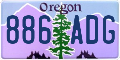 OR license plate 886ADG