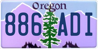 OR license plate 886ADI