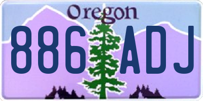 OR license plate 886ADJ