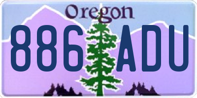 OR license plate 886ADU