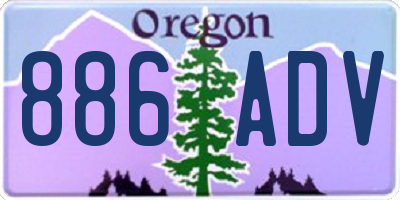 OR license plate 886ADV