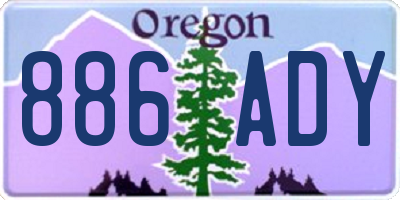 OR license plate 886ADY