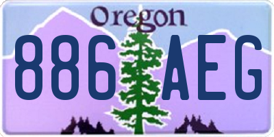 OR license plate 886AEG