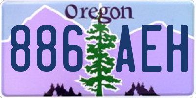 OR license plate 886AEH