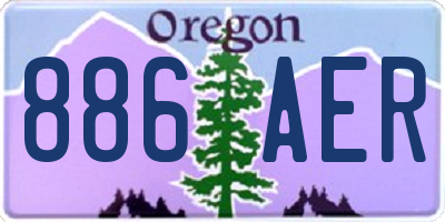 OR license plate 886AER