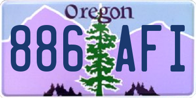 OR license plate 886AFI