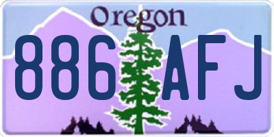 OR license plate 886AFJ
