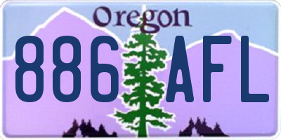 OR license plate 886AFL