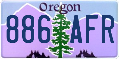 OR license plate 886AFR