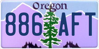 OR license plate 886AFT
