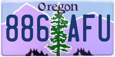 OR license plate 886AFU
