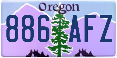 OR license plate 886AFZ