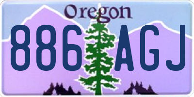 OR license plate 886AGJ