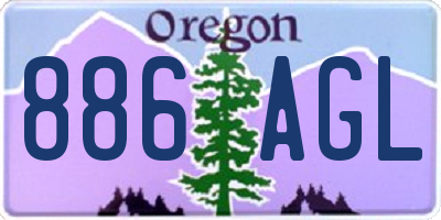 OR license plate 886AGL