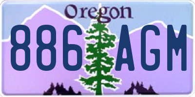 OR license plate 886AGM