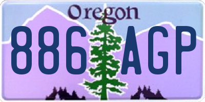 OR license plate 886AGP