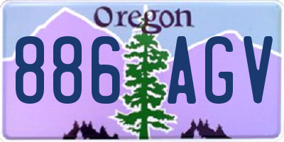 OR license plate 886AGV