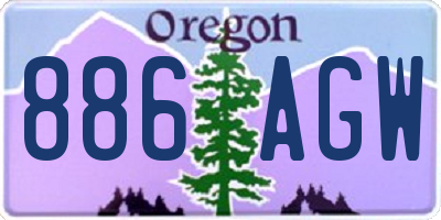 OR license plate 886AGW