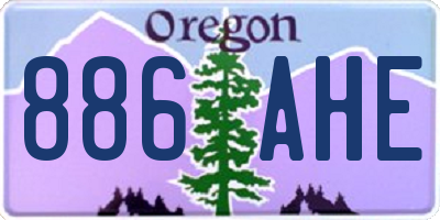 OR license plate 886AHE
