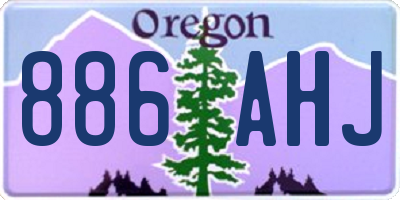 OR license plate 886AHJ