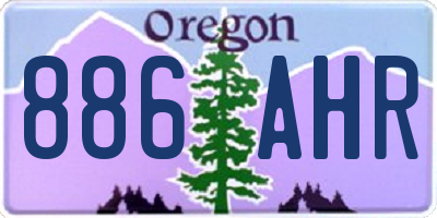 OR license plate 886AHR
