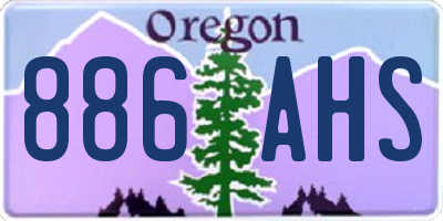 OR license plate 886AHS