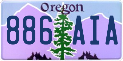 OR license plate 886AIA