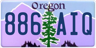 OR license plate 886AIQ