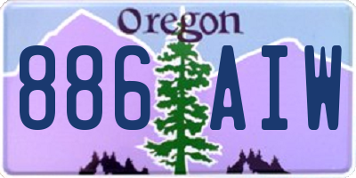 OR license plate 886AIW